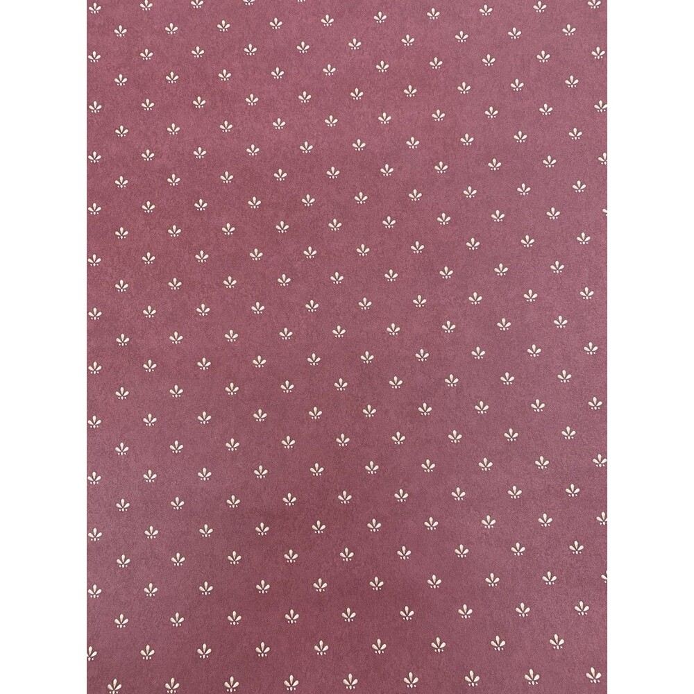 International Wallcoverings 55.4 sq ft SEALED NOS Wallpaper Vintage Burgundy.